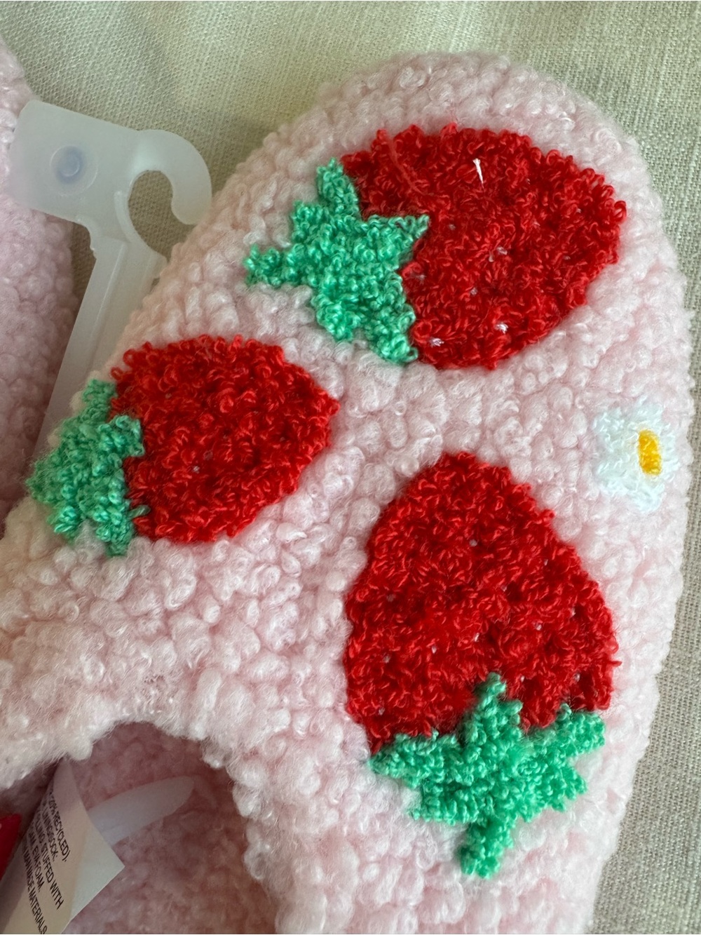 Auden Pink Strawberry Cozy Slippers - Picture 3 of 7